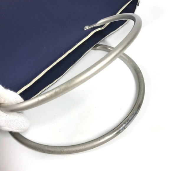 CHANEL Bag Tote Bag Hand Bag polyamide Navy/Silver - Picture 8 of 16